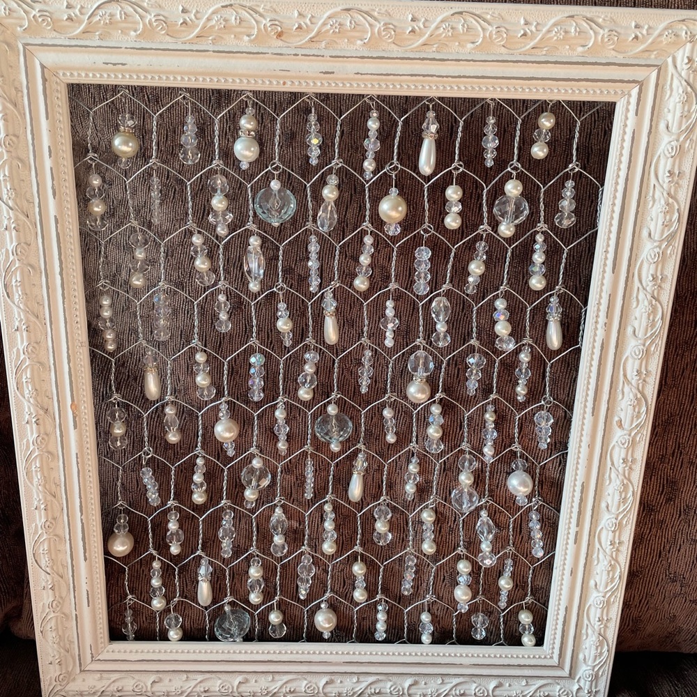 Handmade Bead & Crystal Frame Sun catcher